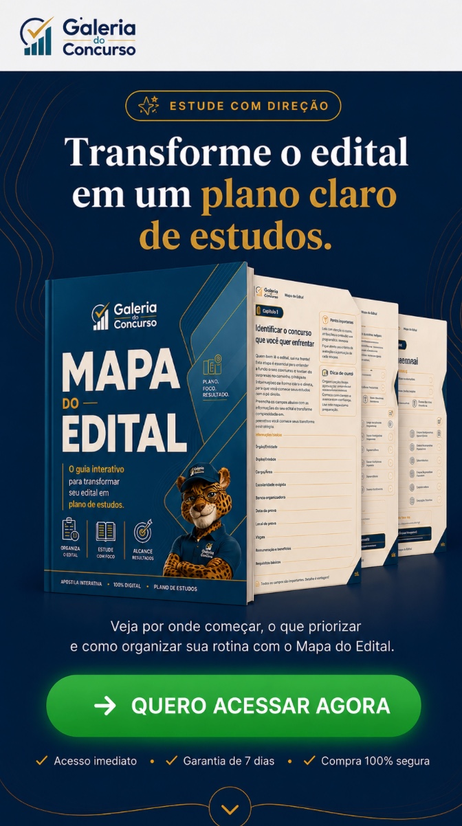 Mapa do Edital - Transforme o edital em um plano claro de estudos